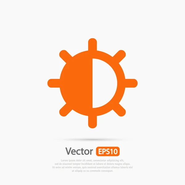 Icono de brillo y contraste — Vector de stock