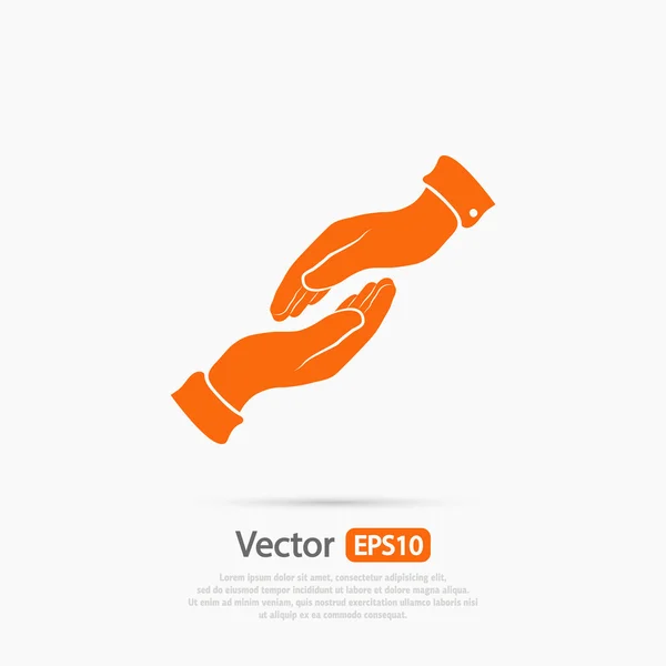 Manos icono de diseño — Vector de stock