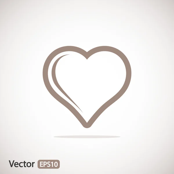 Design plat Heart Icon — Image vectorielle