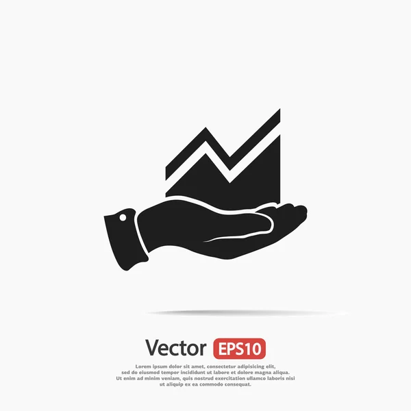 Infographic, grafiek pictogram — Stockvector