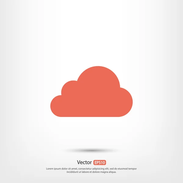Bulut simgesi tasarım — Stok Vektör