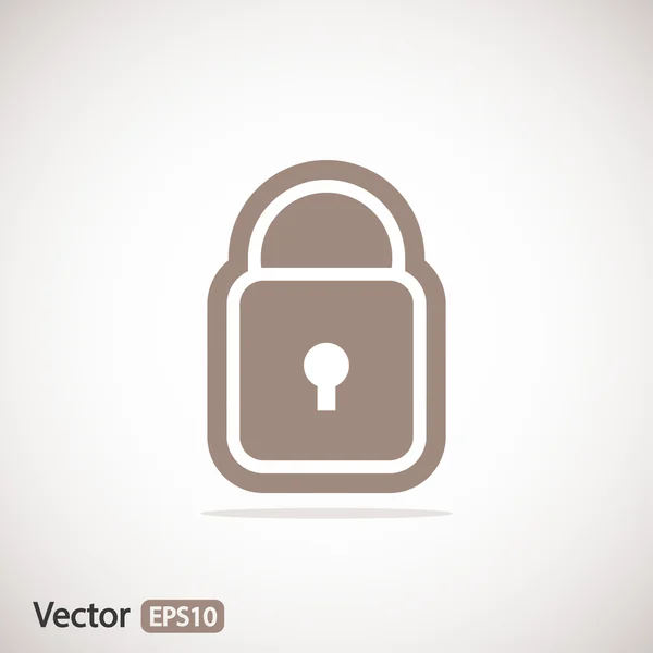 Icono de bloqueo, estilo de diseño plano — Vector de stock