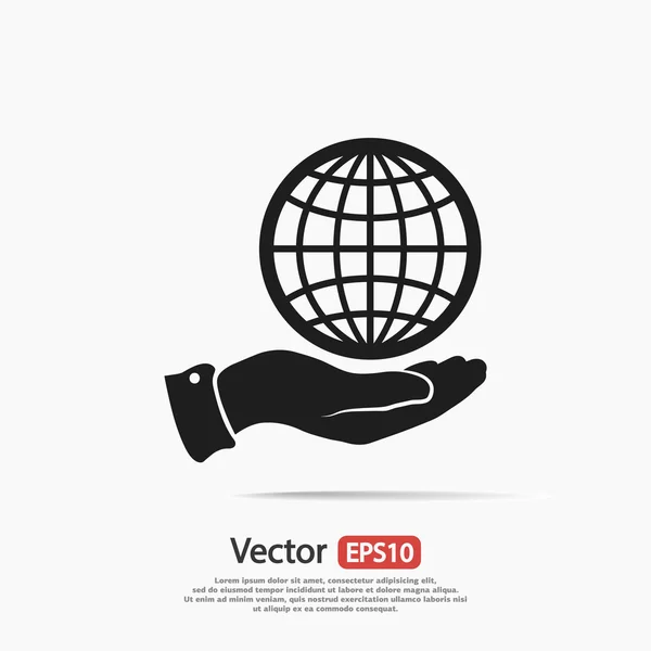 Globe Icona design — Vettoriale Stock