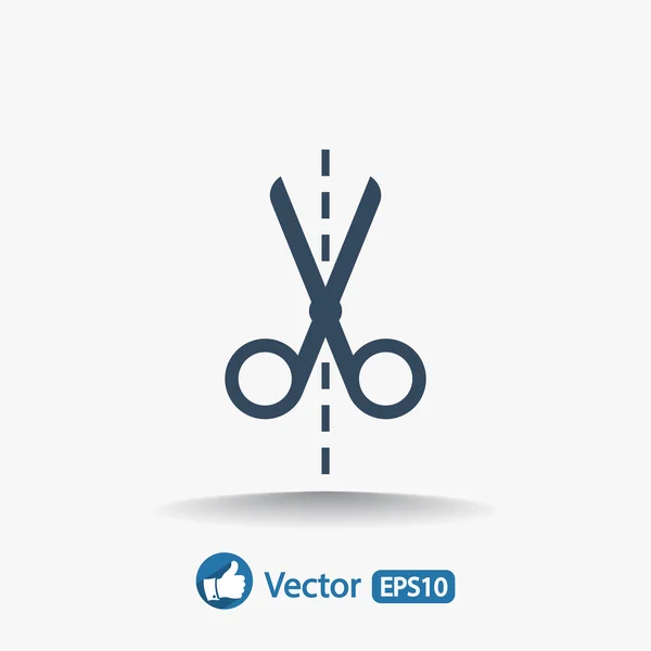 Scissors flat icon — Stock Vector