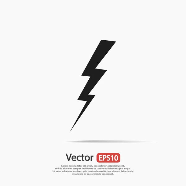 Desain ikon kilat - Stok Vektor