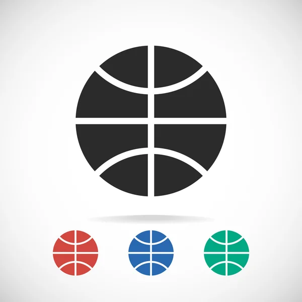 Icono de pelota de baloncesto — Vector de stock