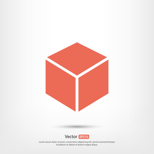 значок дизайн логотип 3D куб