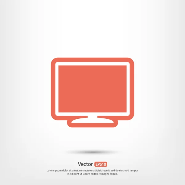 Diseño del icono del monitor — Vector de stock