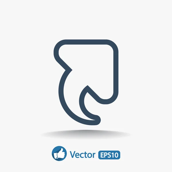 Icono flecha arriba — Vector de stock