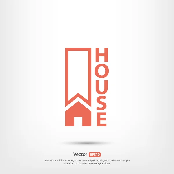 Flat House icon. — Stock Vector