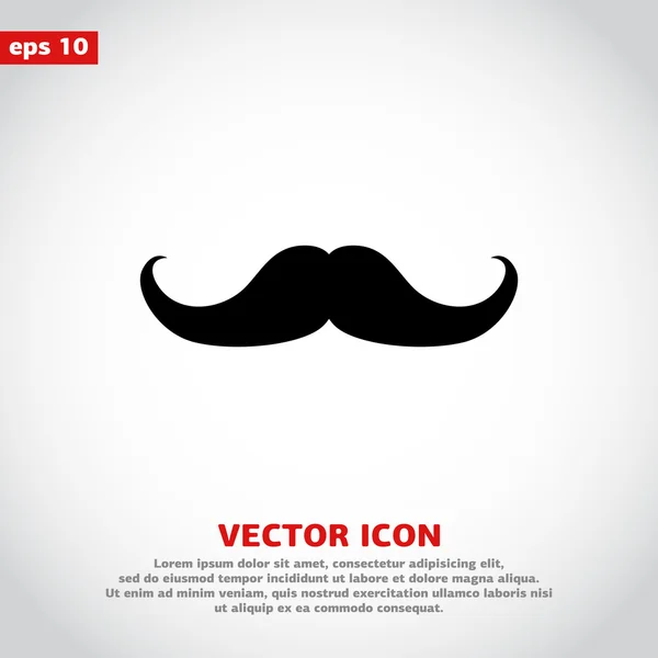 Mustache flat icon — Stock Vector