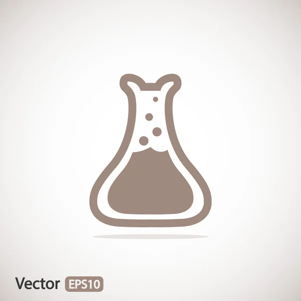 Icono de vidrio de laboratorio — Archivo Imágenes Vectoriales