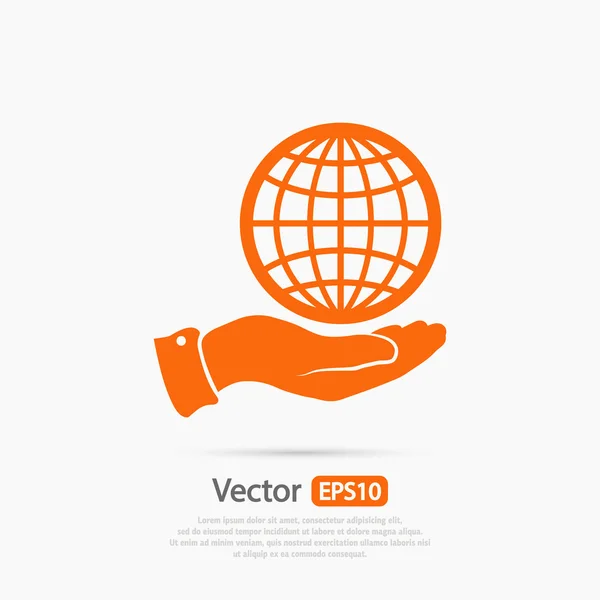 Globe ikon design — Stock vektor