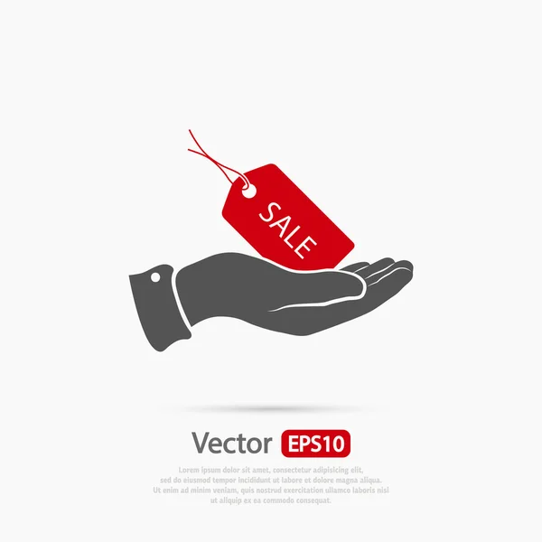 Verkoop label pictogram design — Stockvector
