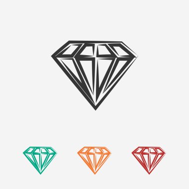 elmas simgesi, düz tasarım