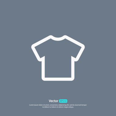 Tshirt düz simgesi
