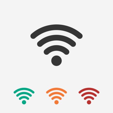 Kablosuz simgesi, düz tasarım stili