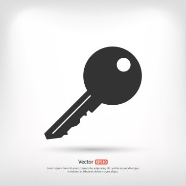 Anahtar simgesi, düz tasarım stili