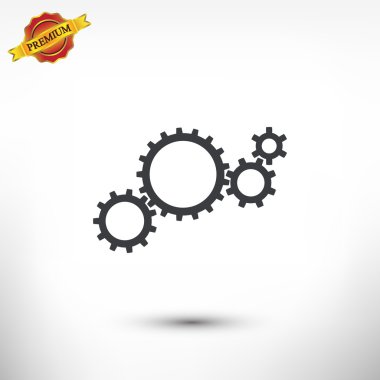 Gears'ı simgesi, düz tasarım stili