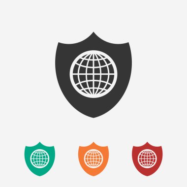 Kalkan kutsal kişilerin resmi, düz tasarım stili