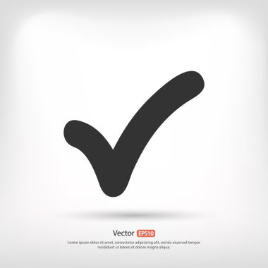 simge onaylayın. düz tasarım stil