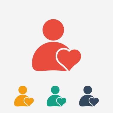 Kalp simgesi olan adam