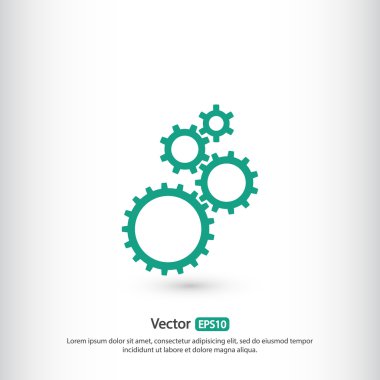 Gears'ı simgesi, düz tasarım stili