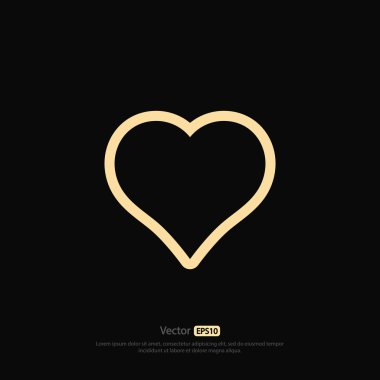 kalp simgesi, düz tasarım