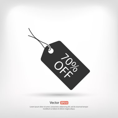 yüzde 70'i ' ın bir ses etiketi simgesi