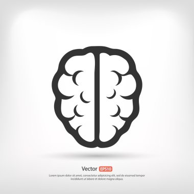 Beyin simge düz tasarım stil