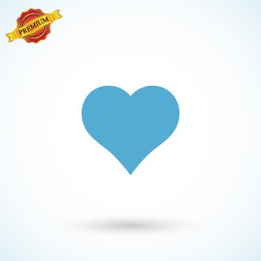 kalp simgesi, düz tasarım