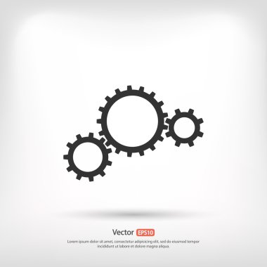 Gears'ı simgesi, düz tasarım stili