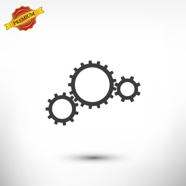 Gears'ı simgesi, düz tasarım stili
