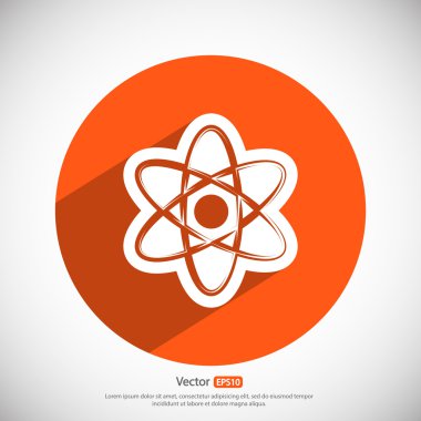 Atom simgesi. düz tasarım