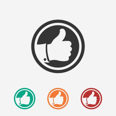 Simge gibi düz tasarım stili