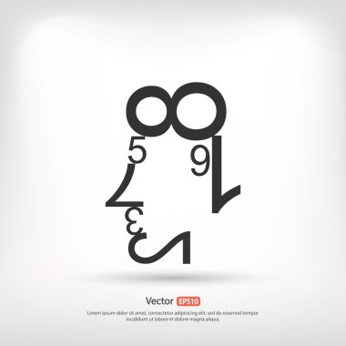 Verileri şekiller insan yüzü.