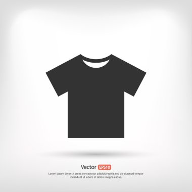 Tshirt düz simgesi