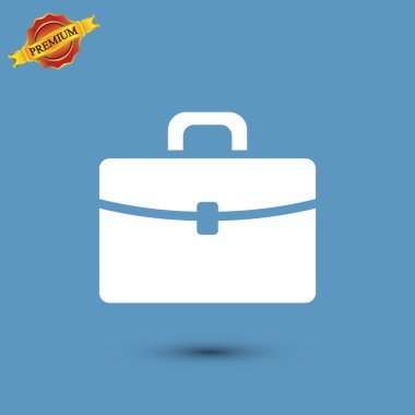 Evrak Çantası'nı simge, düz tasarım