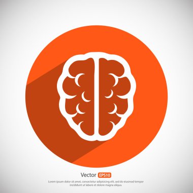 Beyin simge düz tasarım stil