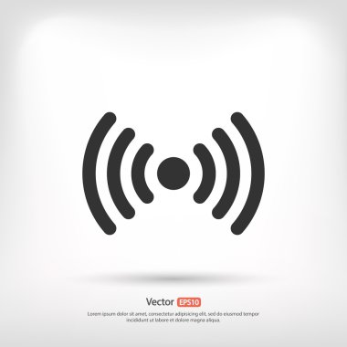 Kablosuz simgesi, düz tasarım stili