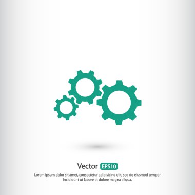 Gears'ı simgesi, düz tasarım stili