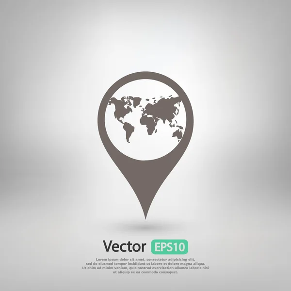 Icono de marca, puntero — Vector de stock