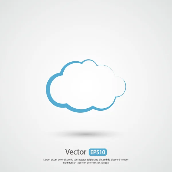 Design von Cloud-Icons — Stockvektor