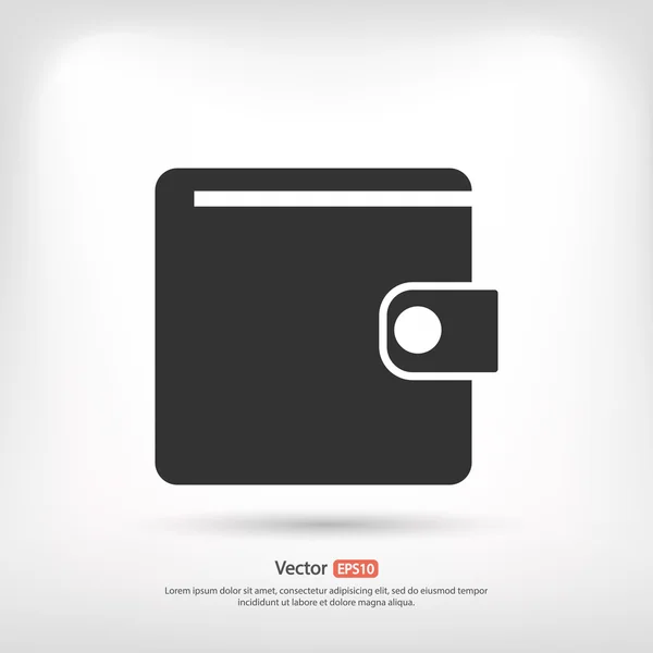 Πορτοφόλι εικονίδιο σχεδιασμός — Διανυσματικό Αρχείο