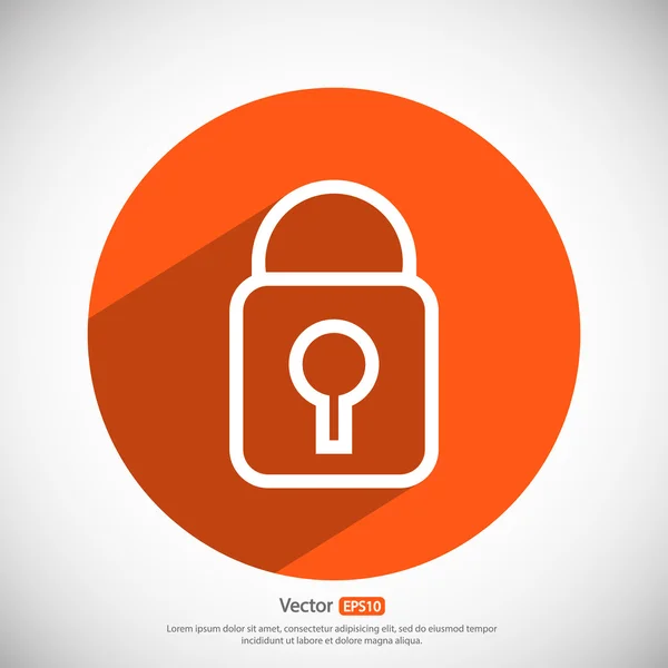 Lock  icon,  Flat design style — Stock Vector