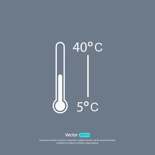 Conception d'icône de thermomètre — Image vectorielle