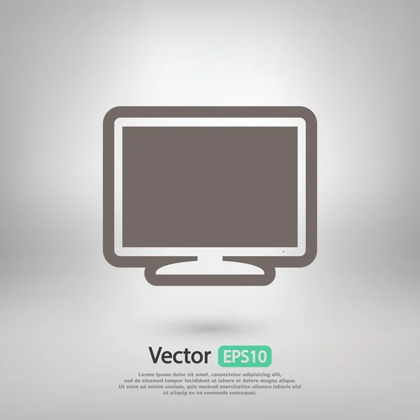 Diseño del icono del monitor — Vector de stock