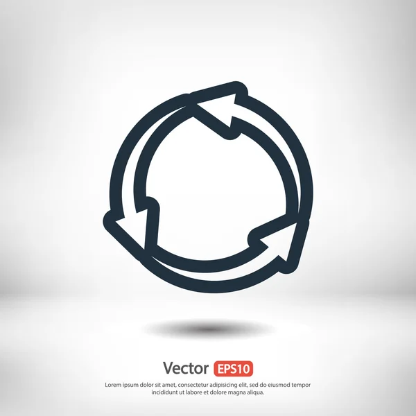 Flecha circular icono — Vector de stock