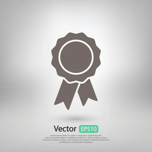 Distintivo com ícone de fitas — Vetor de Stock