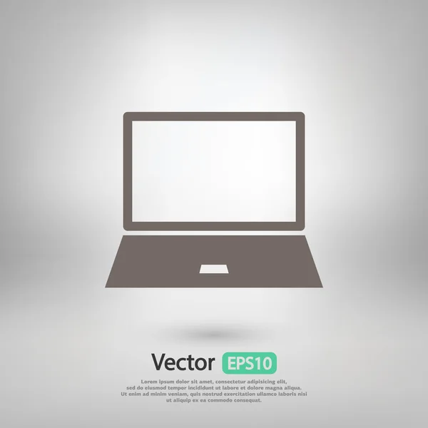 Laptop pictogram ontwerp — Stockvector